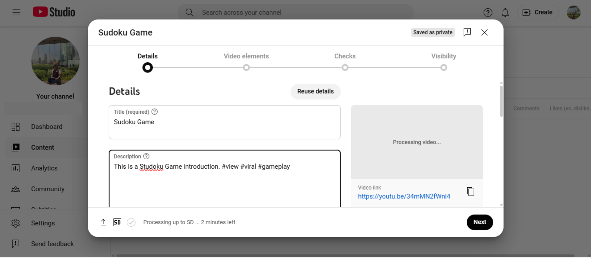 Add video description