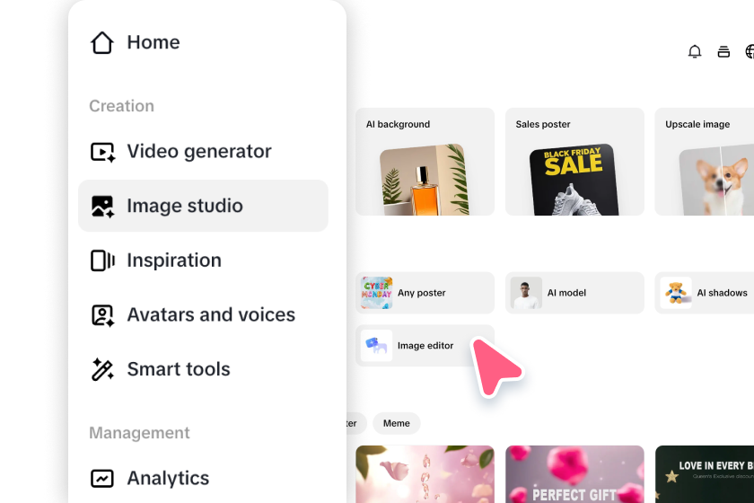 Zugang zum Bildeditor