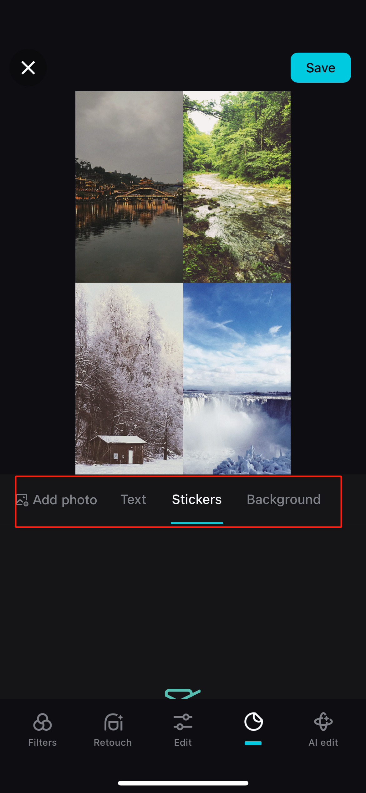 audio, text, and background
