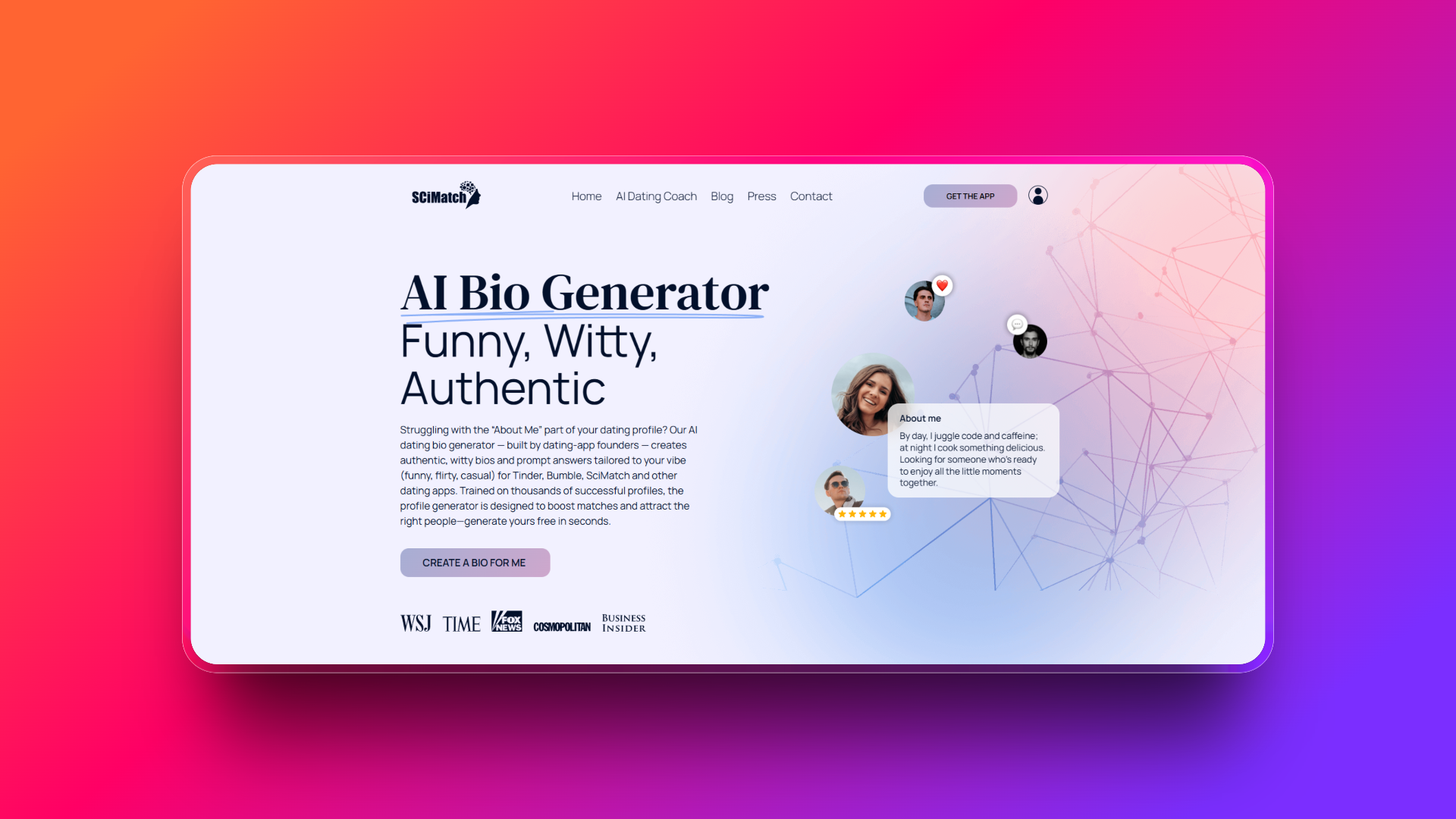 SCiMatch dating profile generator