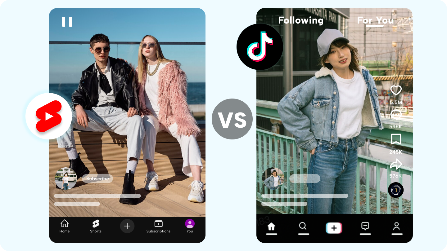 youtube şort vs tiktok