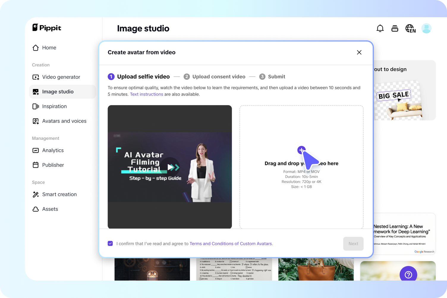 upload your own video