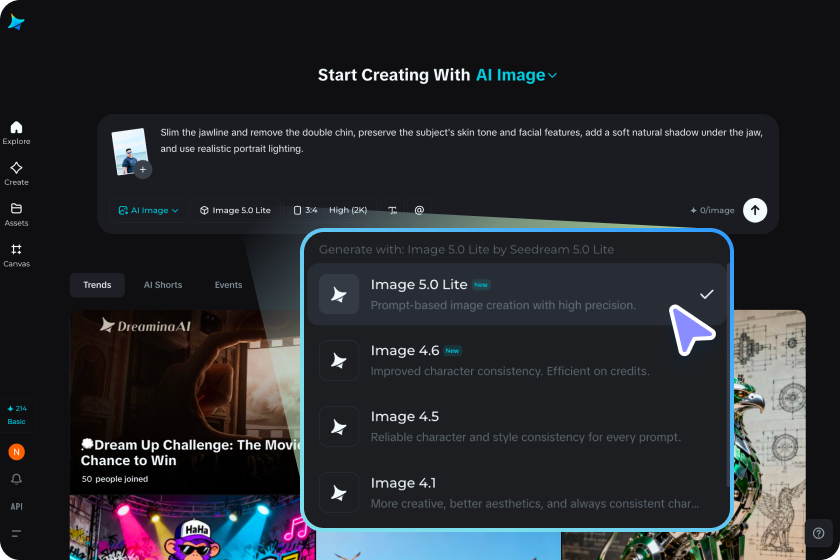 Adjust settings and generate