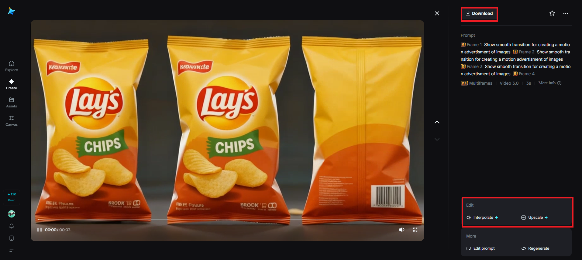 Review, refine, and download your ad