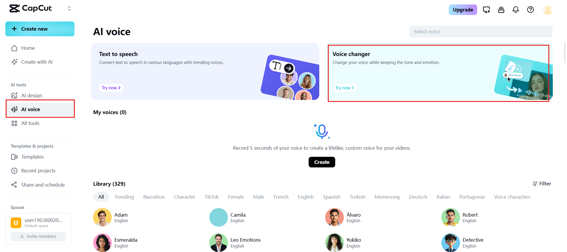 Access voice changer