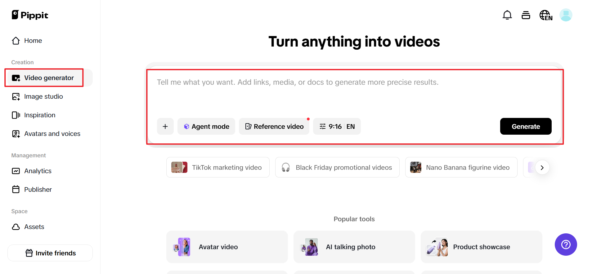 Upload your media