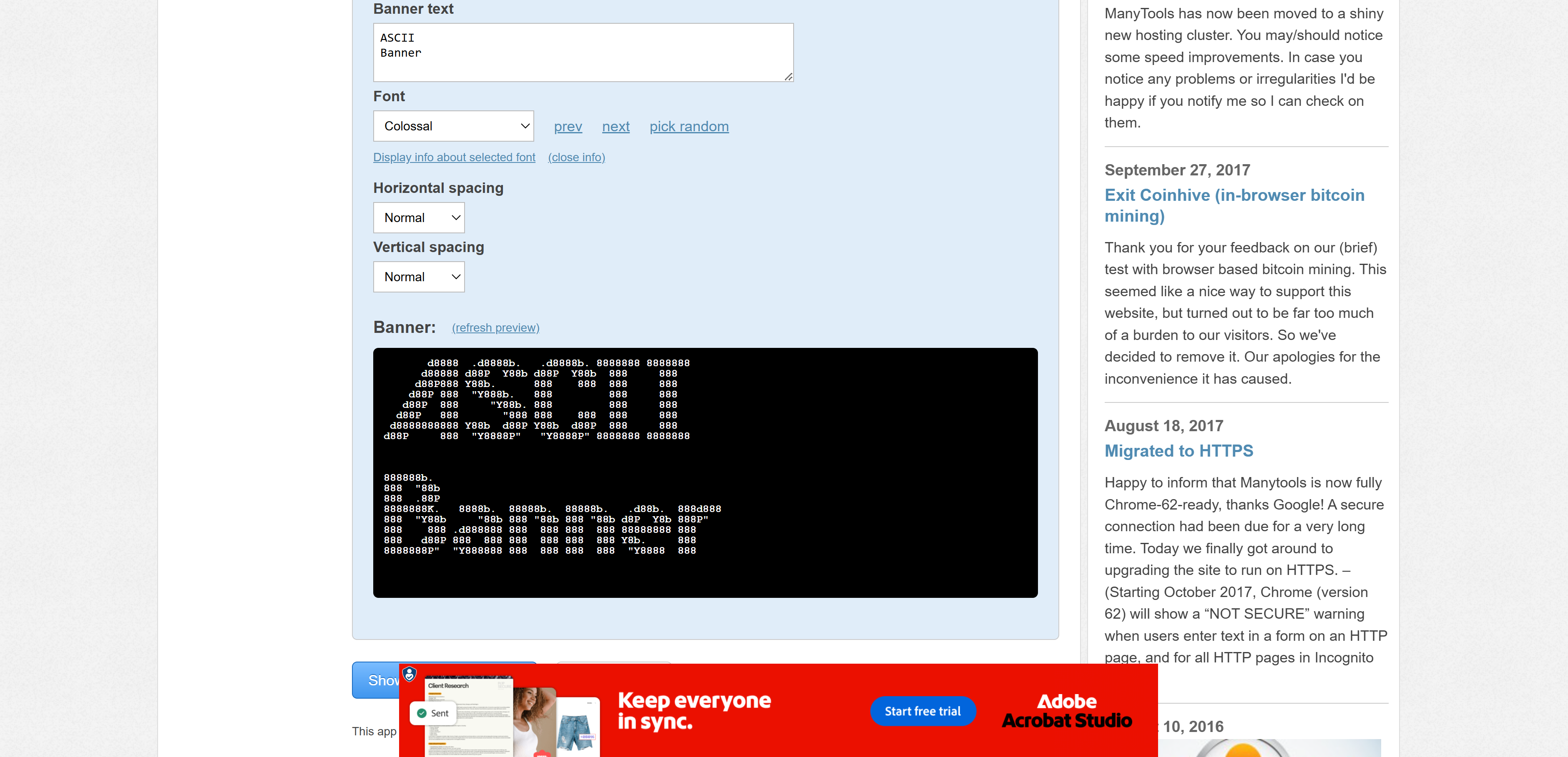 ManyTools.org ASCII Art Converter