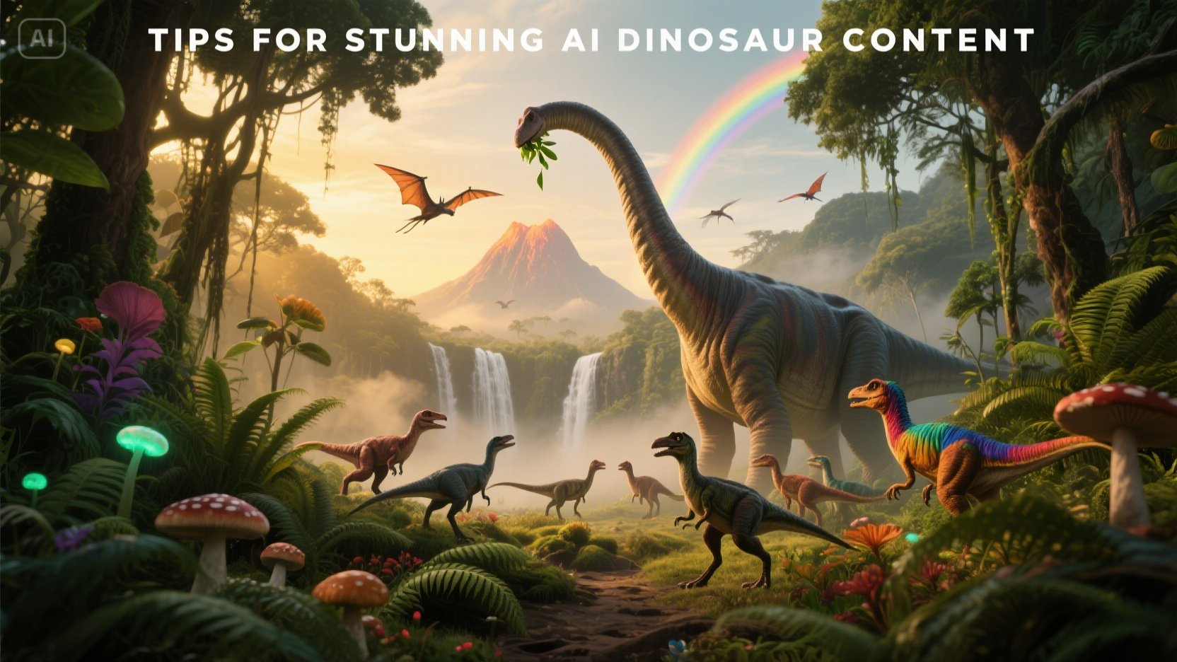 Tips untuk konten dinosaurus AI yang menakjubkan