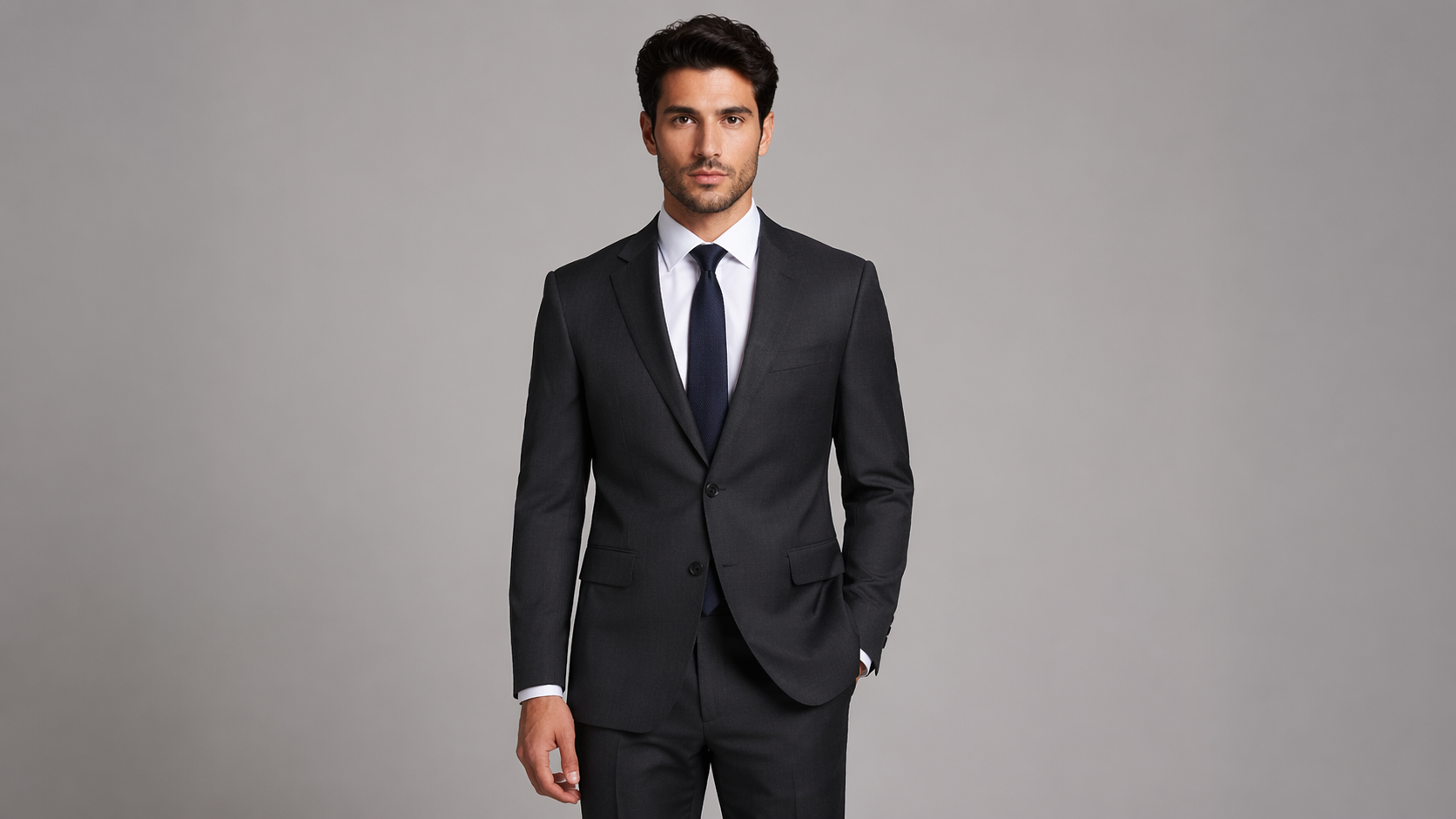 Virtueller Dreamina-Anzug Probebeispiel 1: Navy Tailored Suit