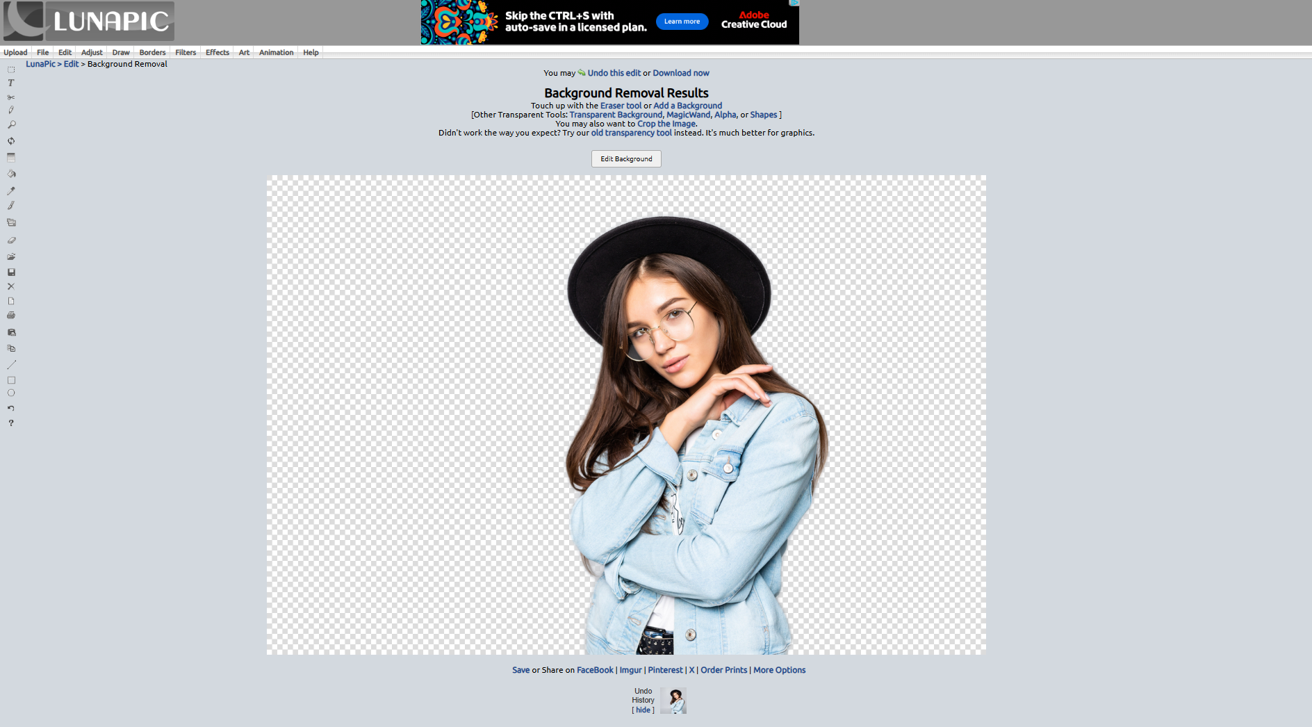 Removed background of image