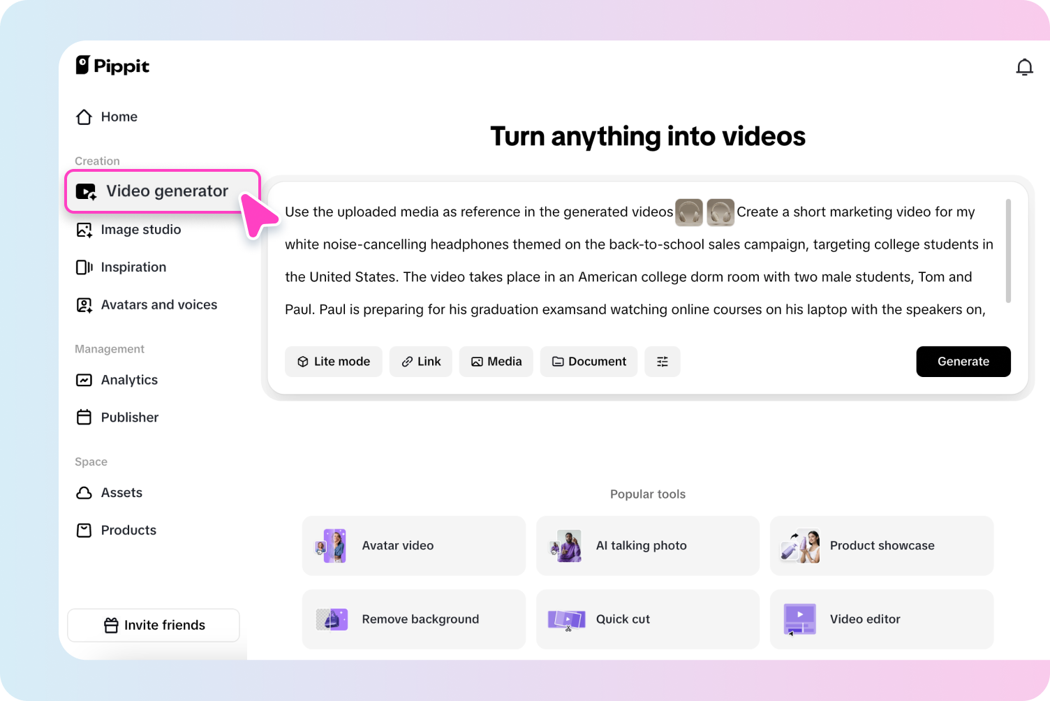 Pembuka penjana video