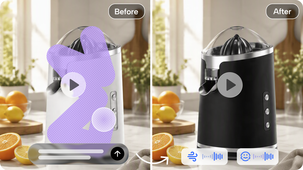 Atualize o visual e a narração do produto com edição precisa