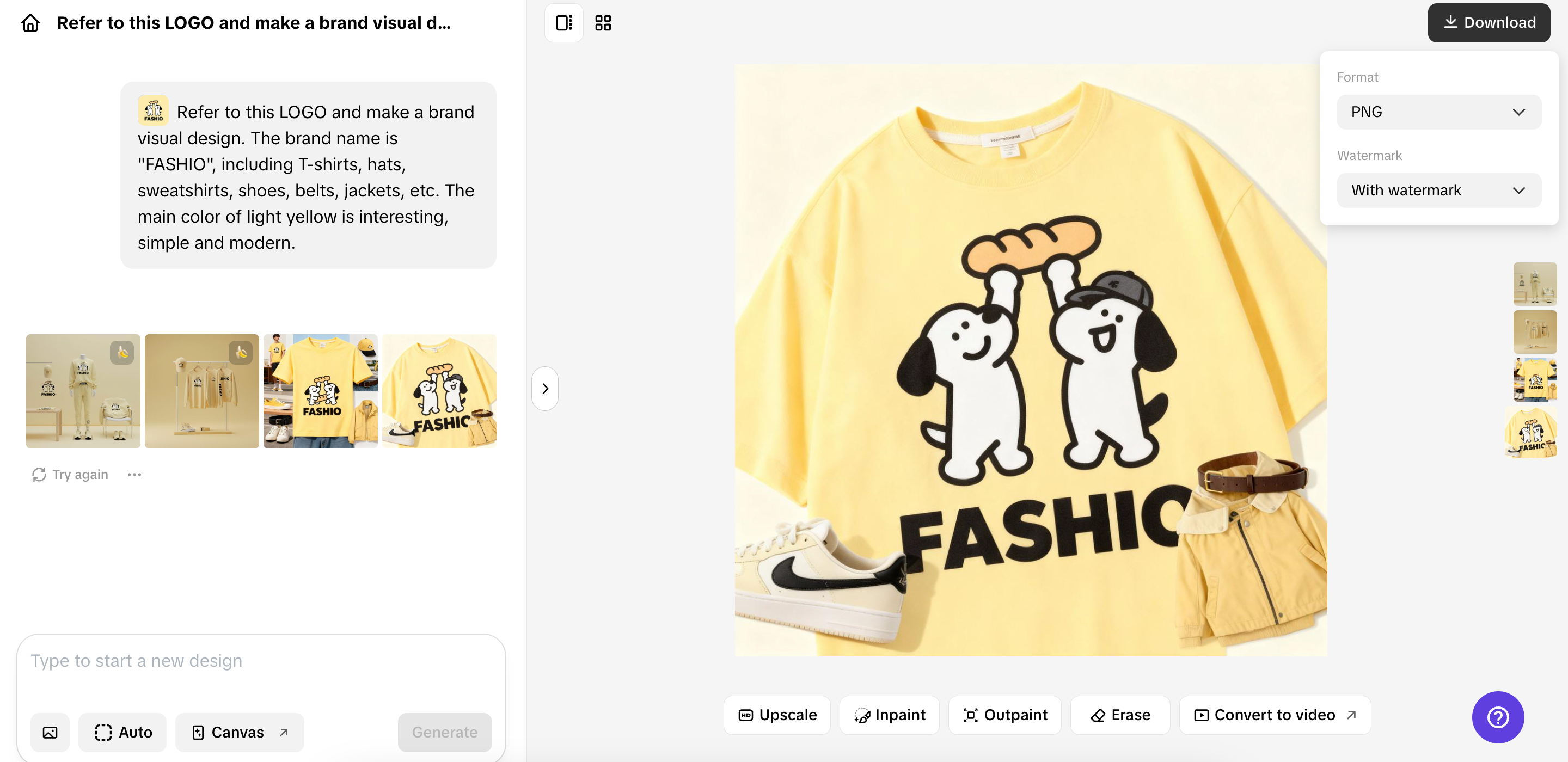 Export your created design