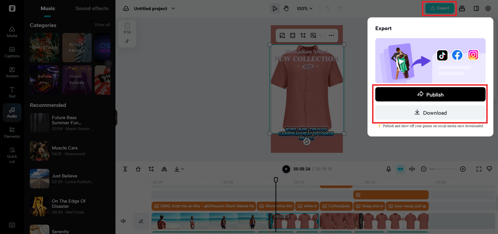 Xuất video của bạn