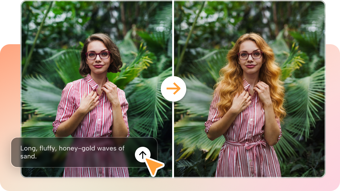 Walang putol na pagbabago ng buhok ng imahe