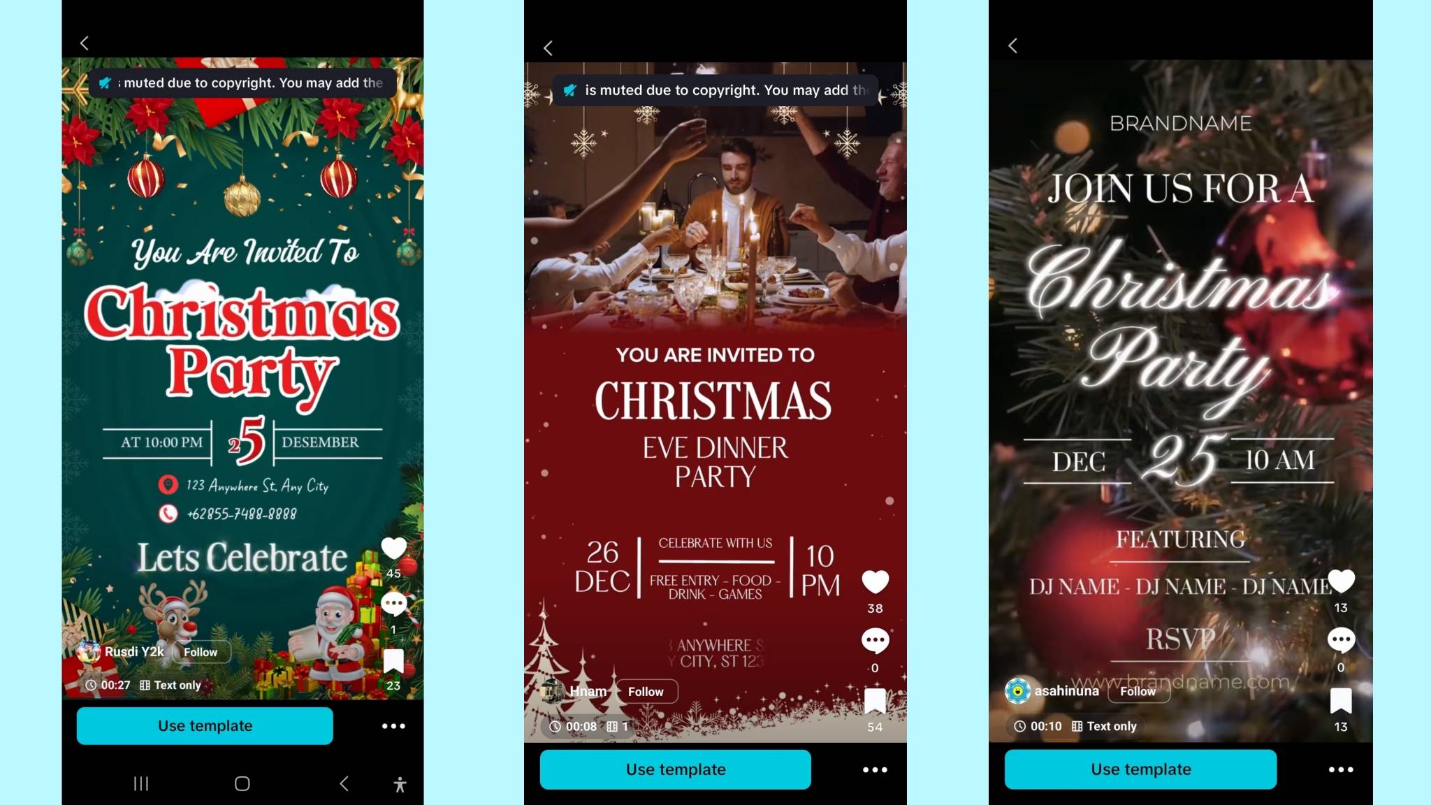 Classic Christmas Party Invitation Template (Traditional Elegance)