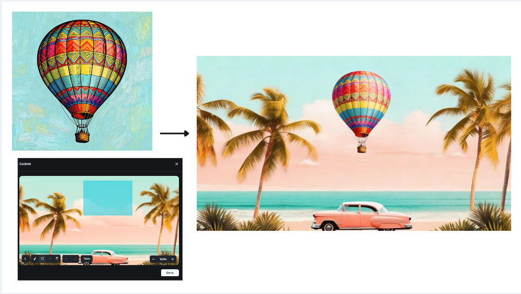 Fitur pengeditan interaktif di Dreamina