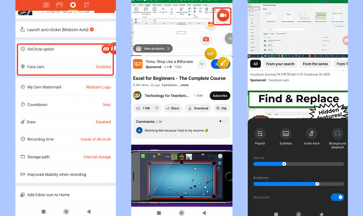 Record and edit the video using Mobizen Screen Recorder