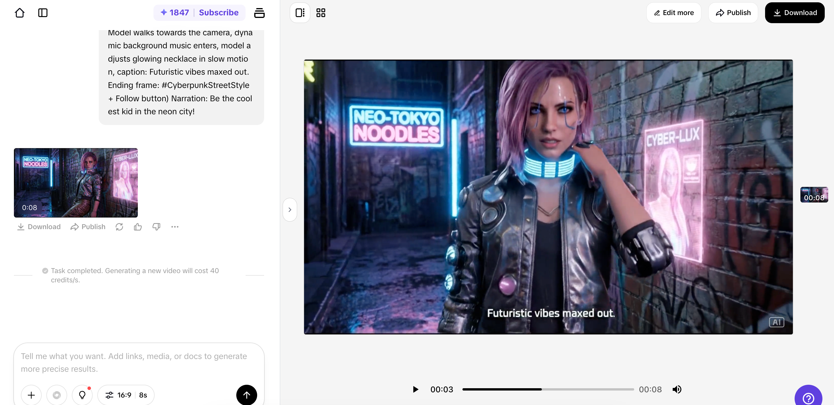 Exportando el video generado
