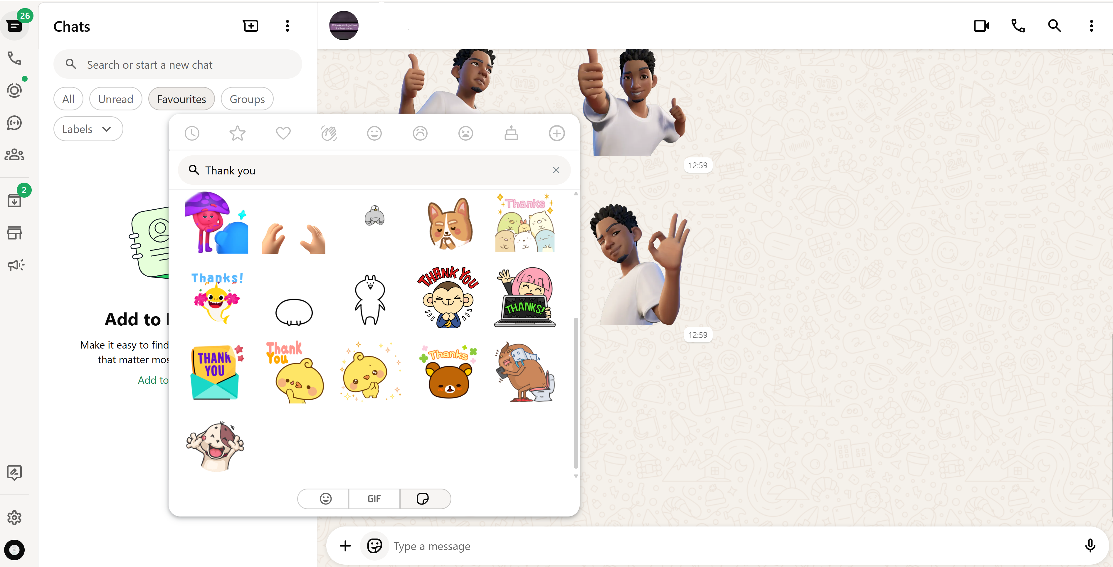 Thanks sticker WhatsApp