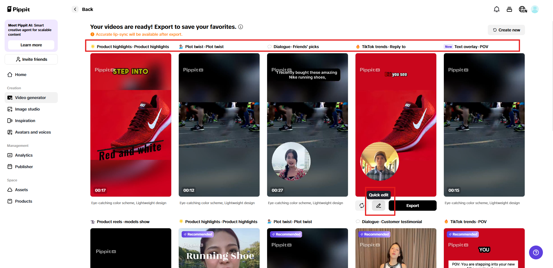 Vídeos gerados por IA