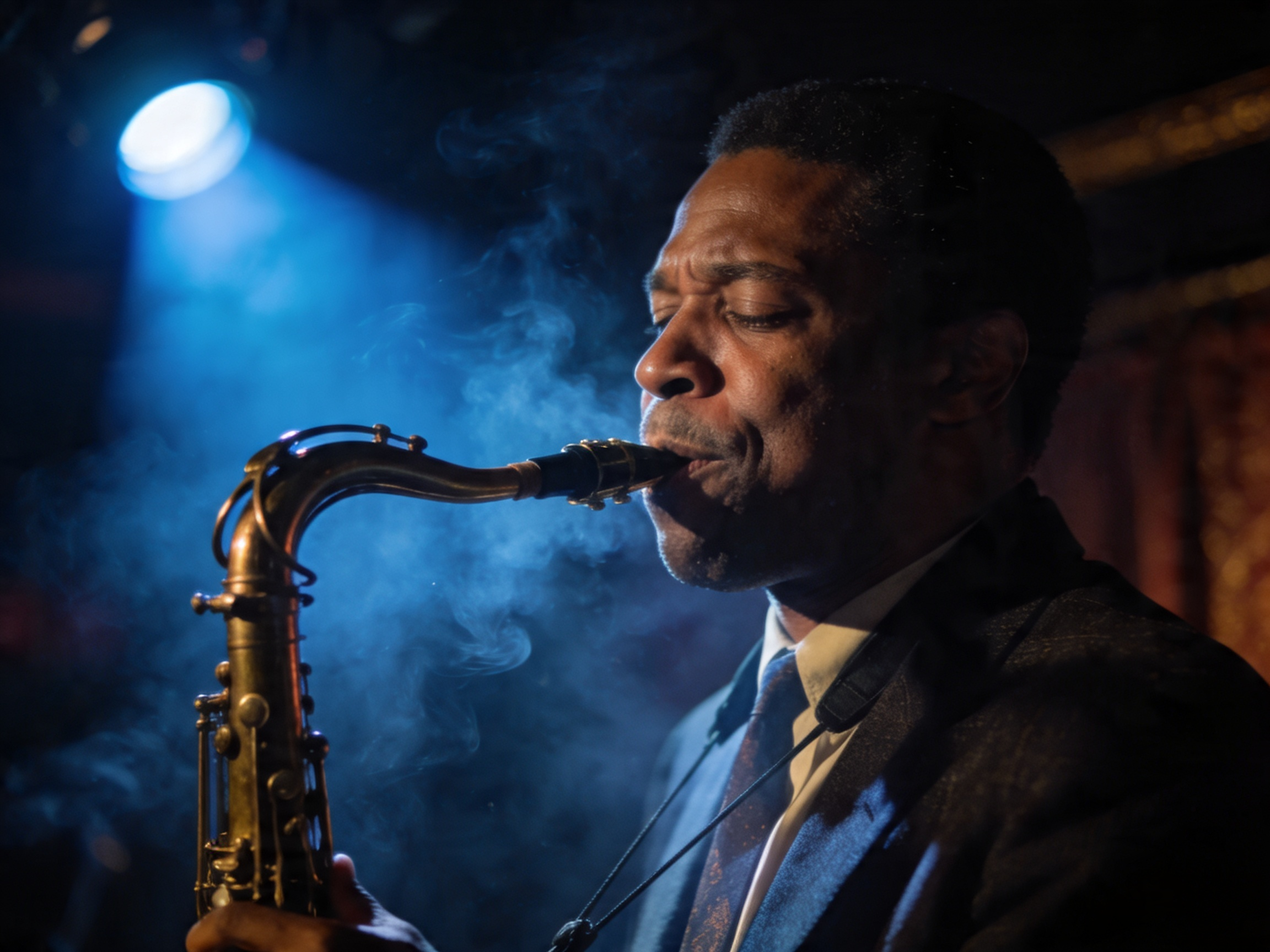 Prompt for soulful 1950s jazz club