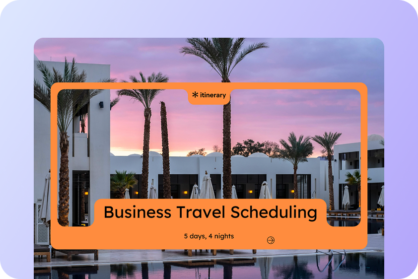 Business travel plan