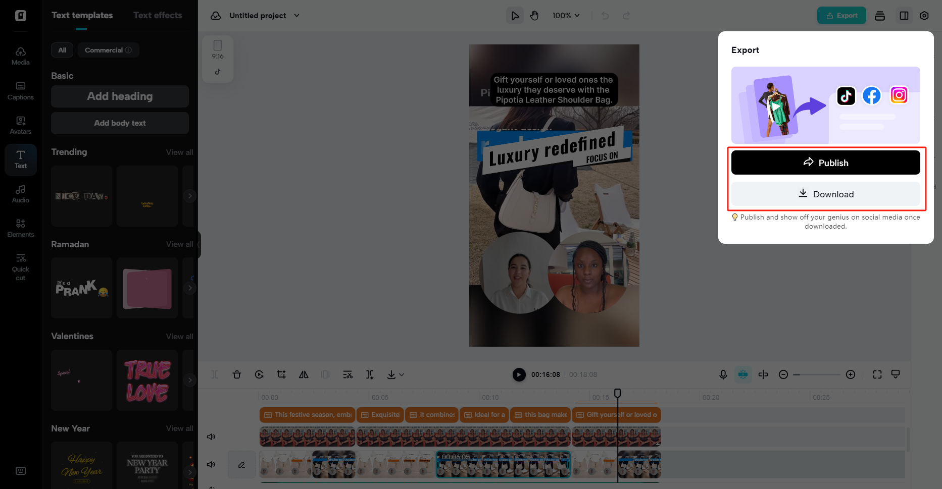 Export your video