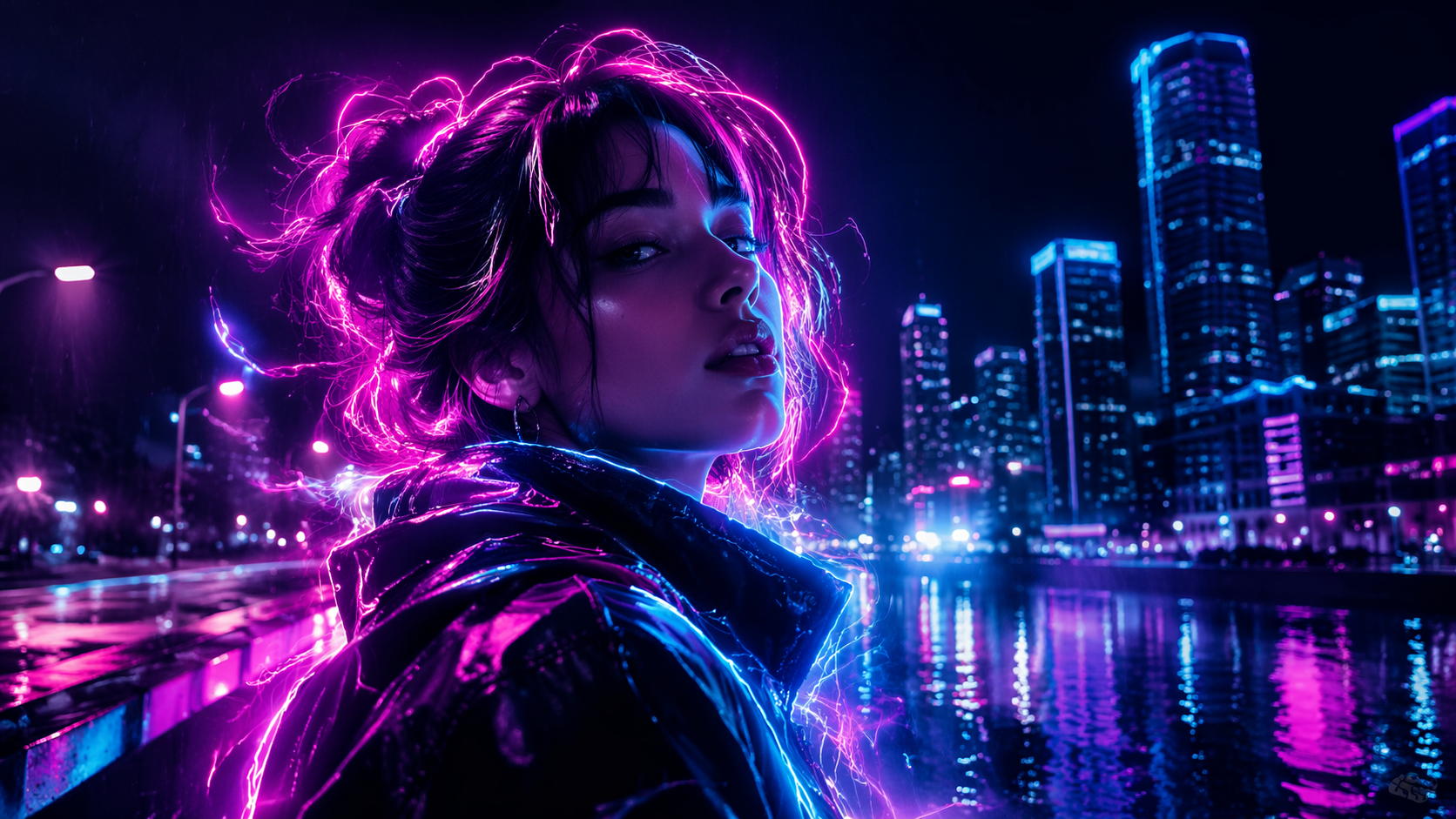 Dreamina AI neon sign filter 16:9 hero image