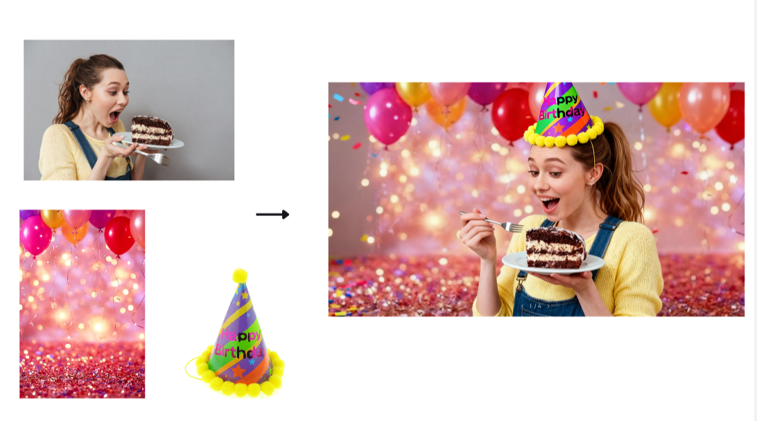 Multi-image fusion feature of Dreamina