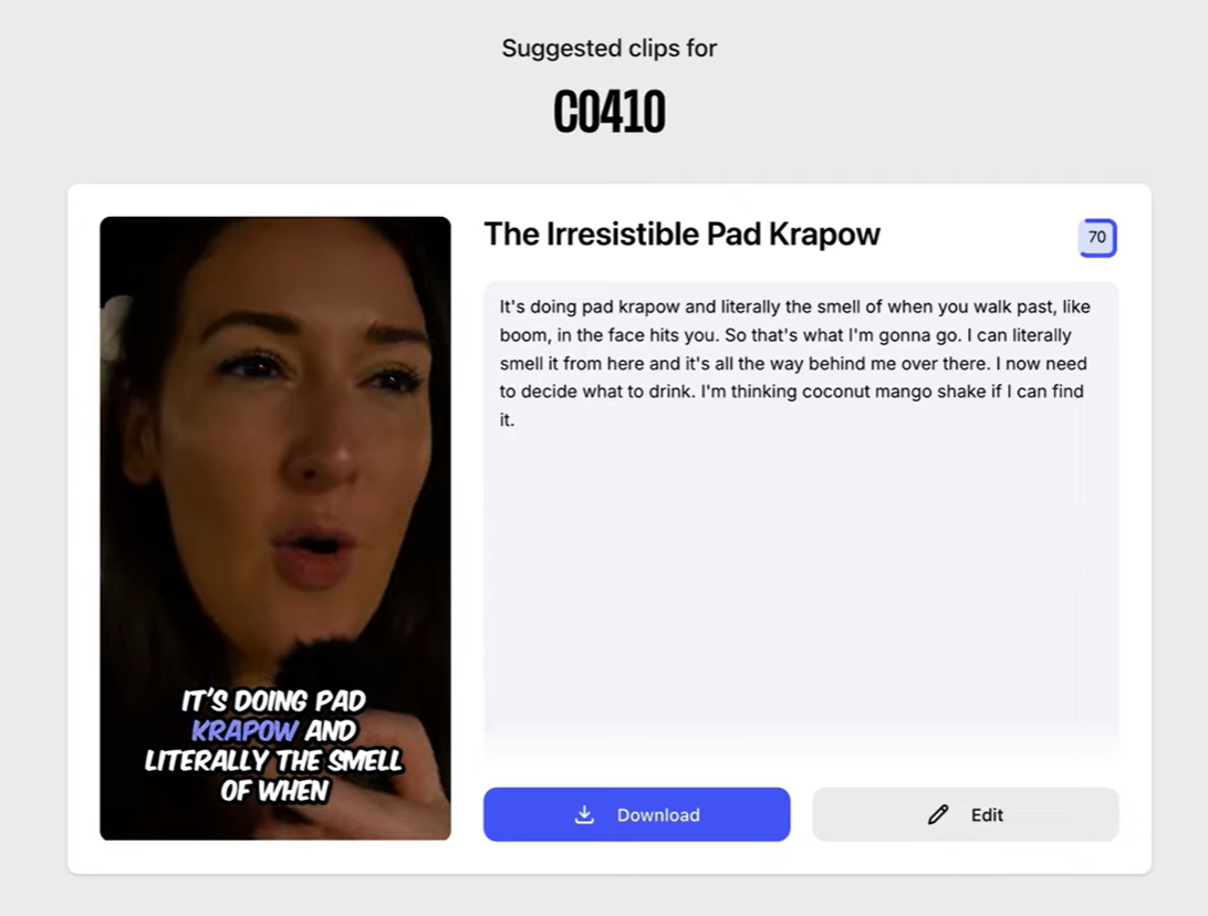 Interfața VEED - convertor gratuit de text la podcast