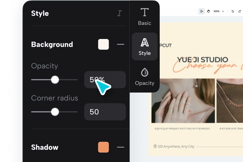 Customize the design to match your brand