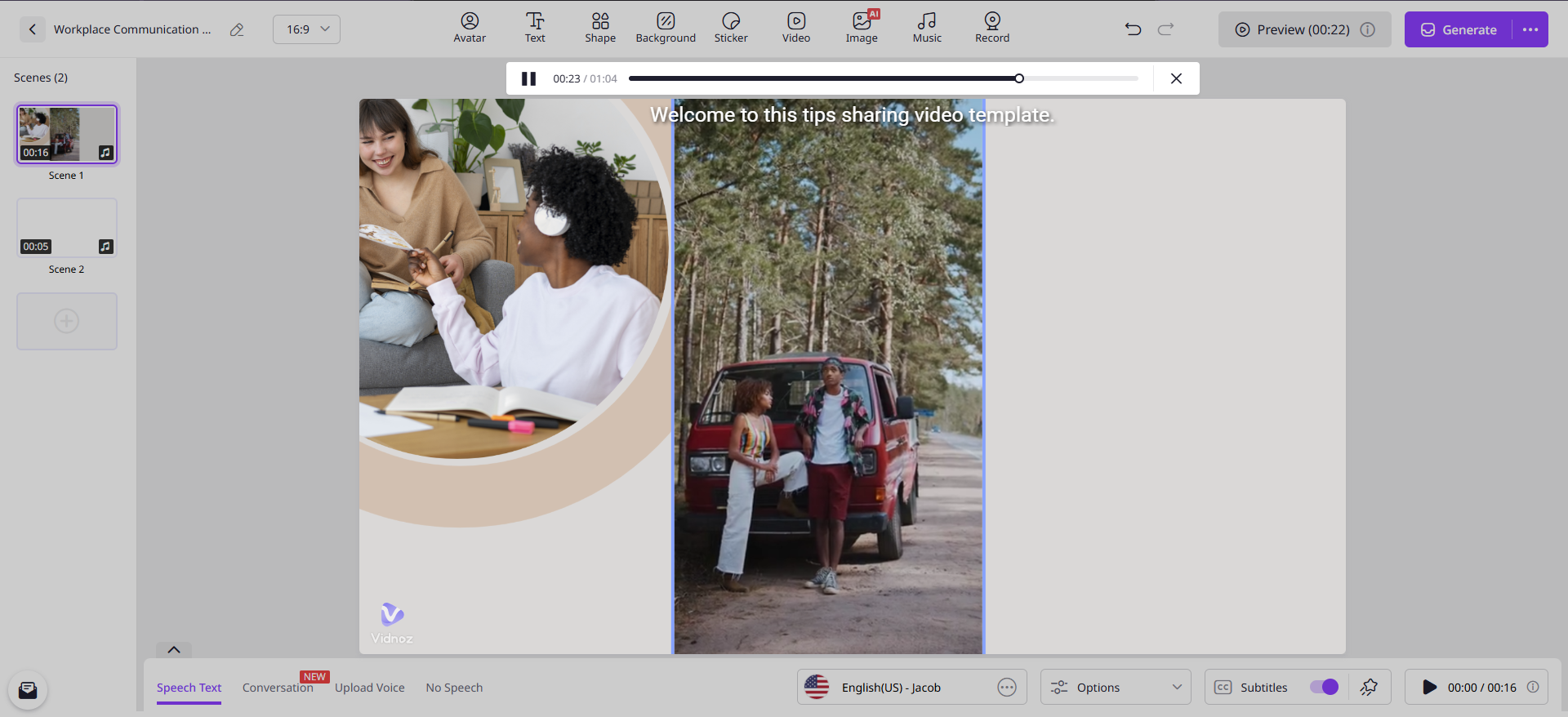 photo video app with song