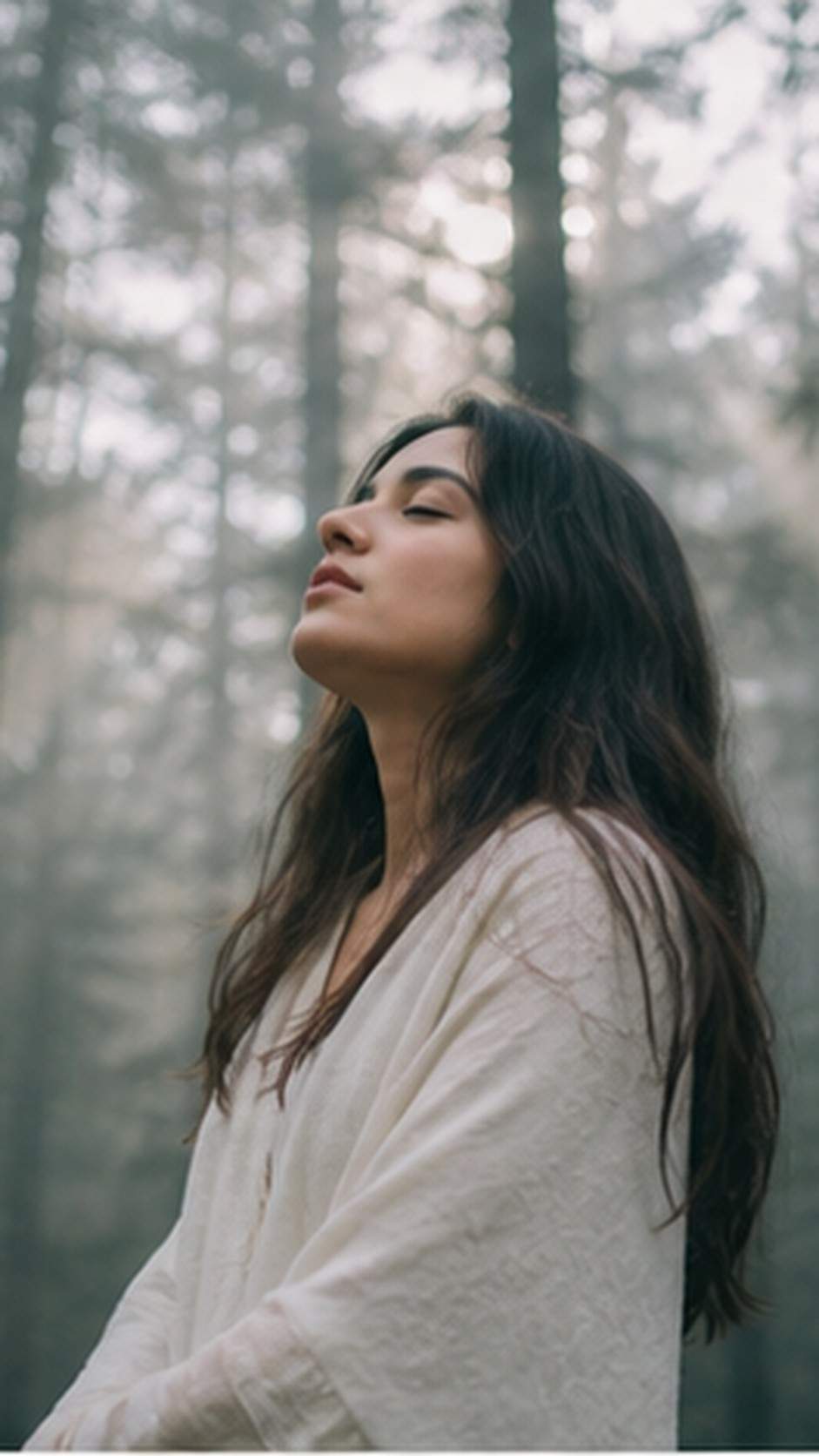 Aesthetic Foggy Forest Photoshoot mobile hero