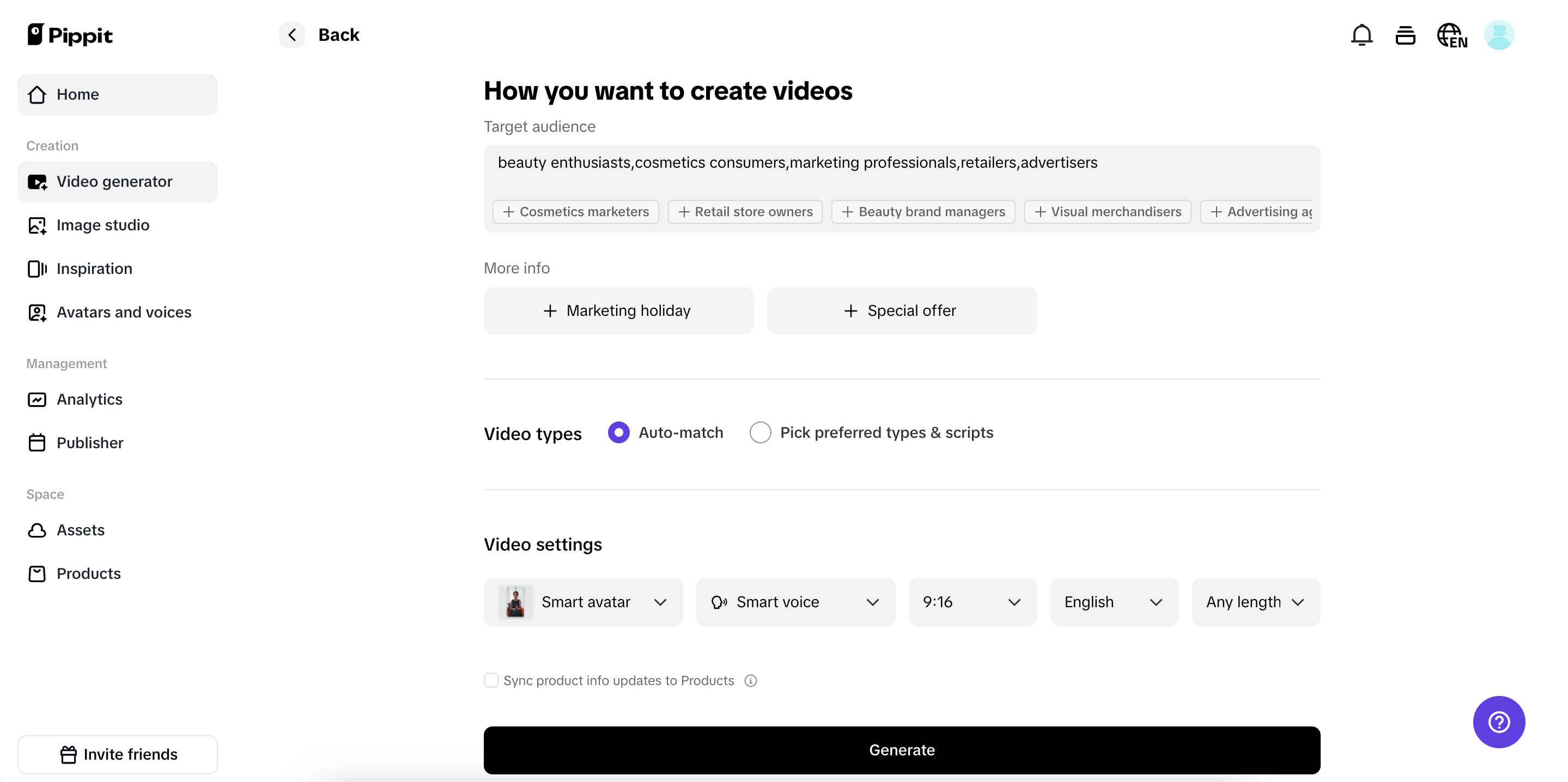 Tùy chỉnh cài đặt video