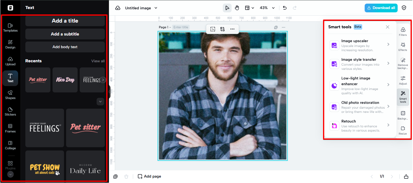 Editor ng mga larawan ng Pippit