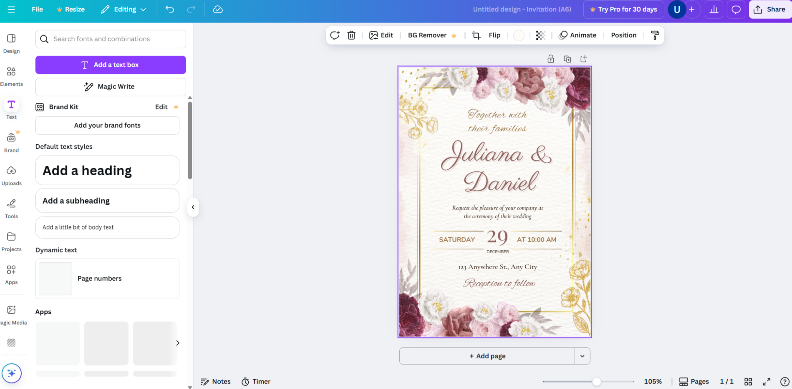 Створення листівки за допомогою інструменту для запрошень Canva