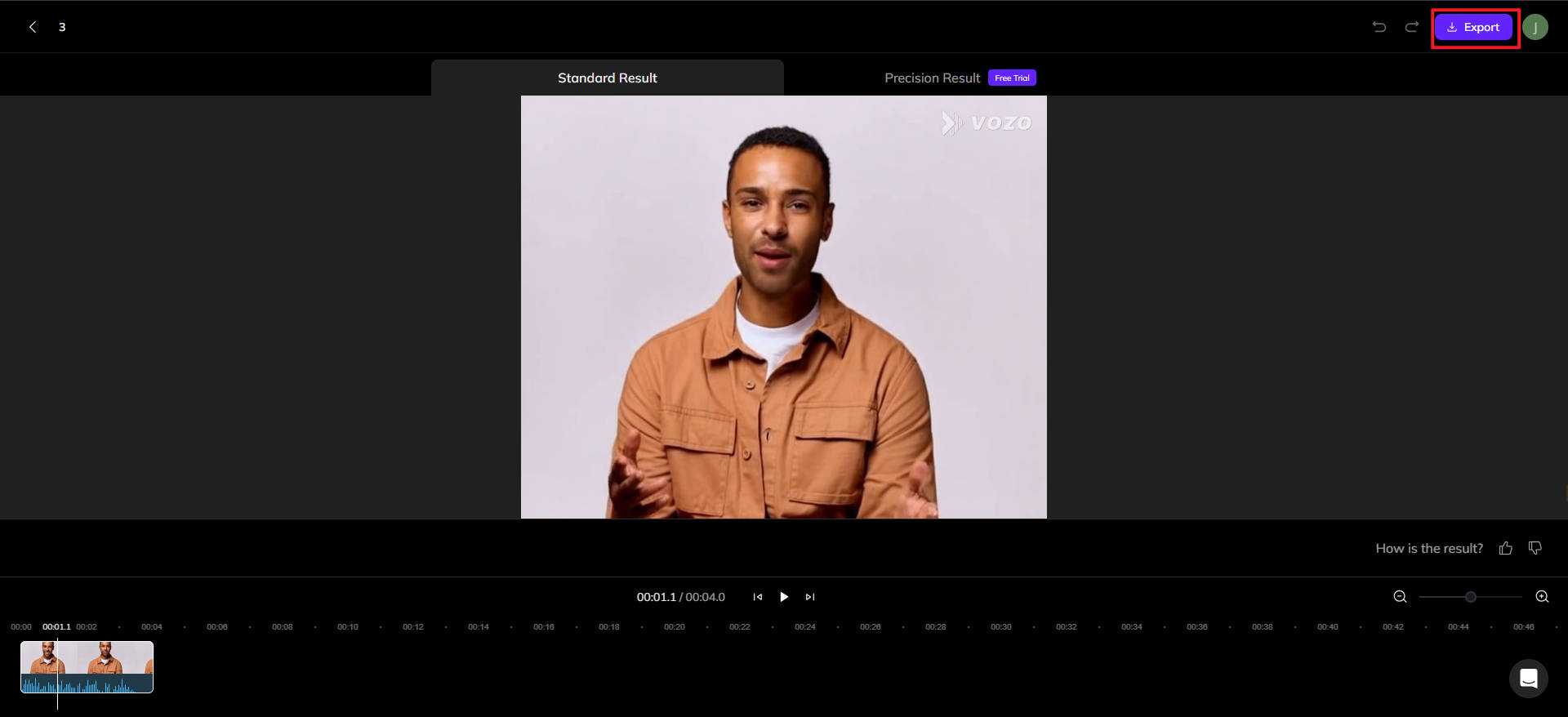 Sincronización de labios de Vozo AI