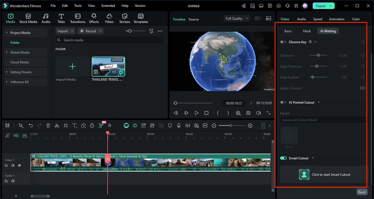 Ferramenta com inteligência artificial do Filmora