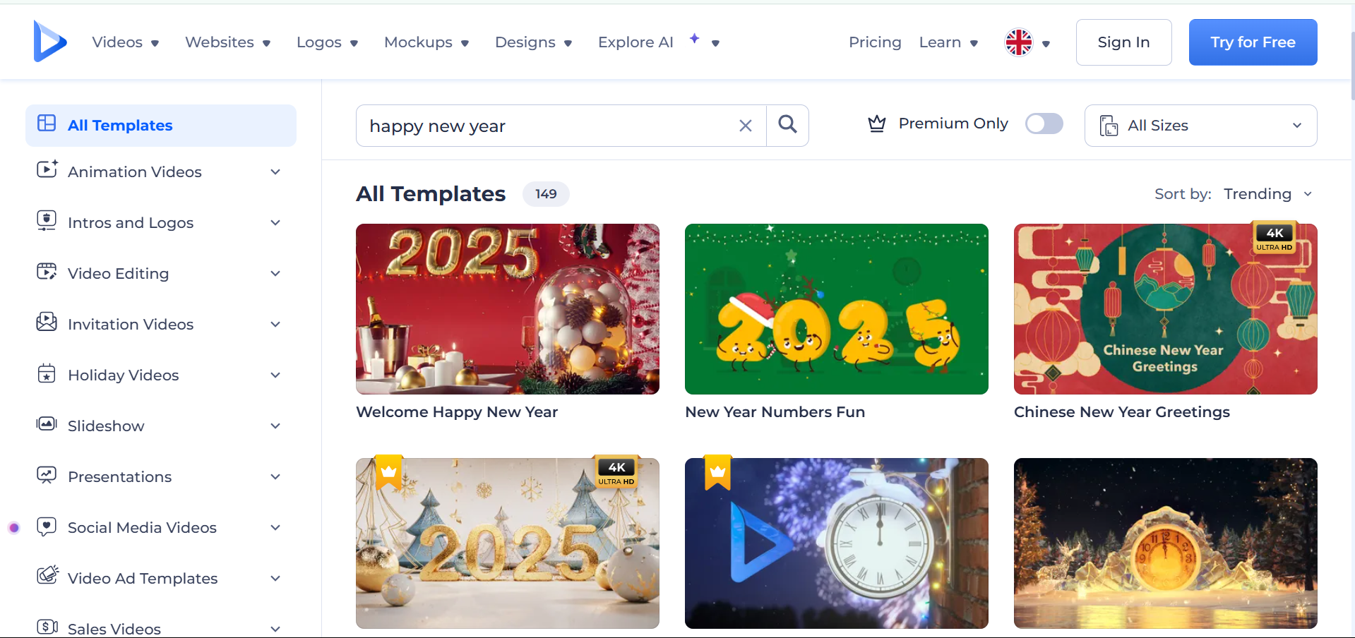 Renderforest - the popular tool to access Chinese New Year video templates