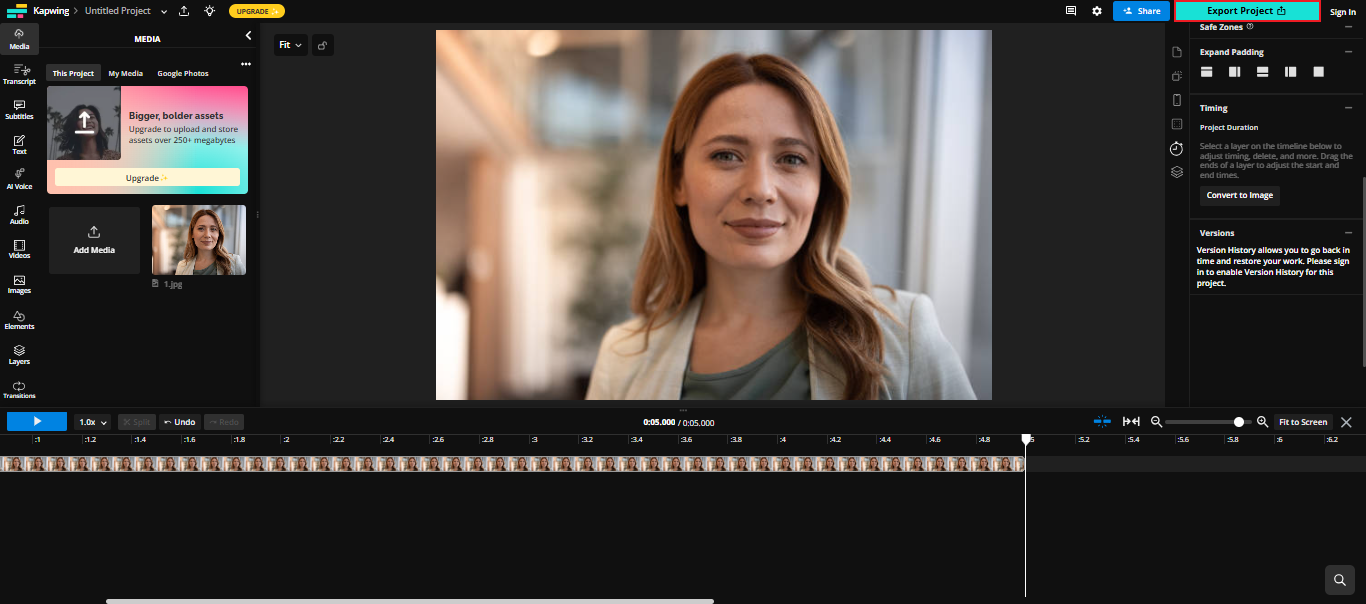 image into video