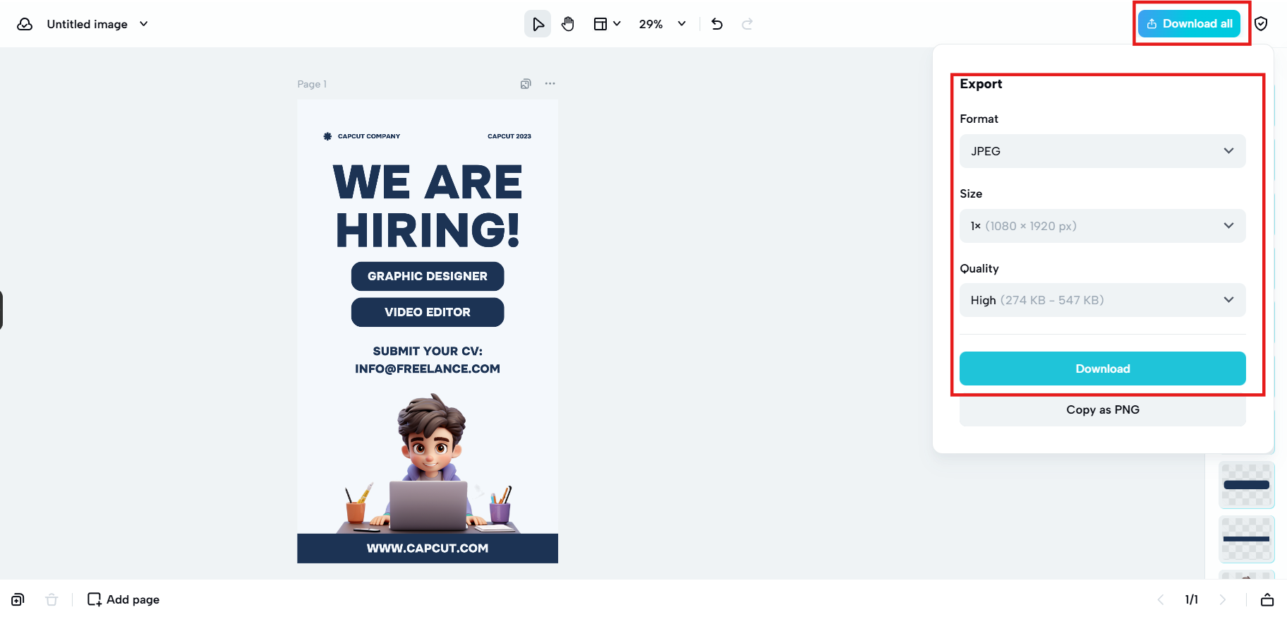 Download and share your ad