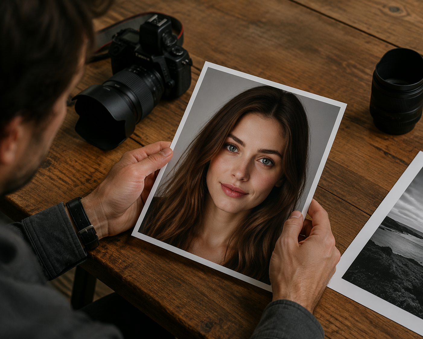Dreamina entfernt rote Augen aus der Fotoaufforderung Beispiel 6: Soft Studio Retouch
