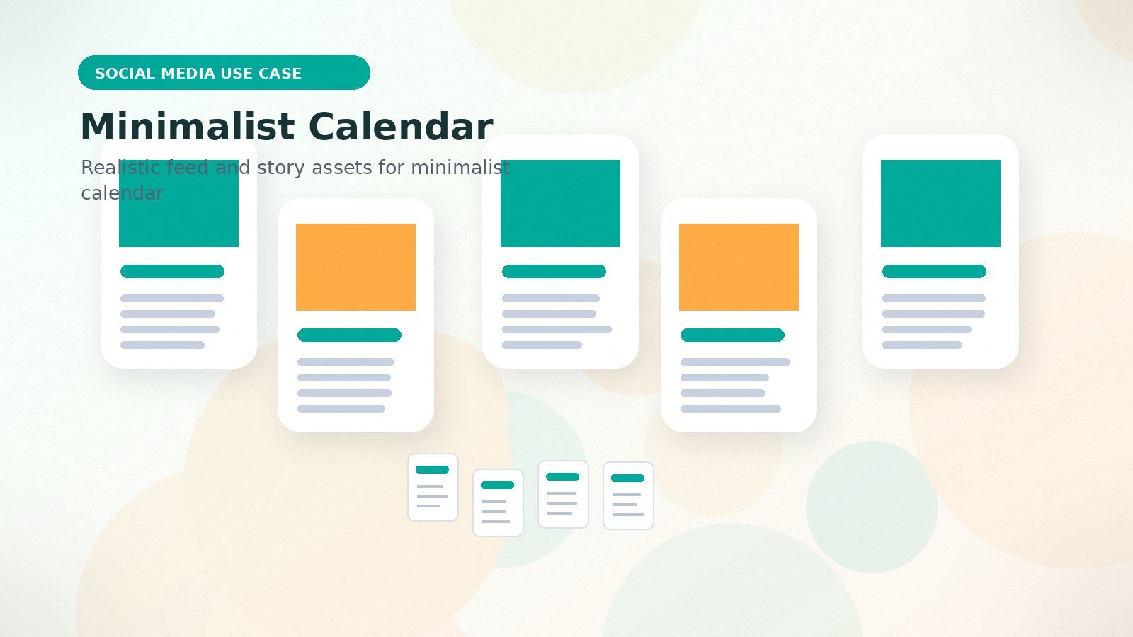 Minimalist Calendar realistic social media use case visual for minimalist calendar