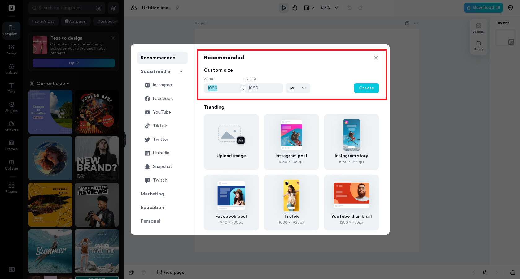 Select your preferred resolution