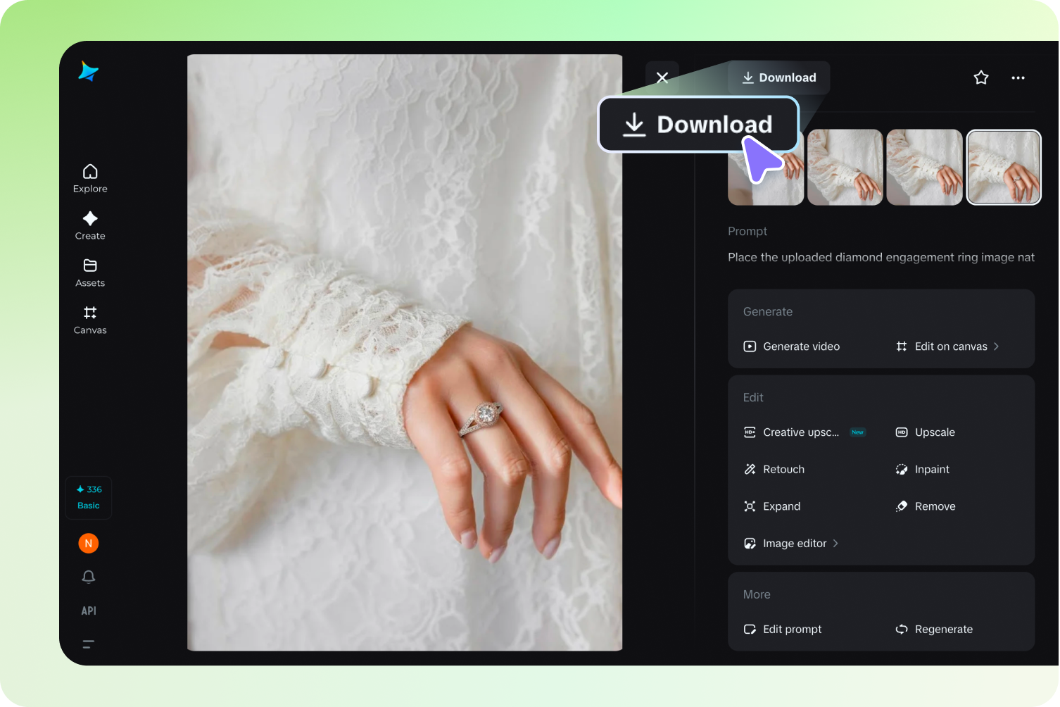 Download virtual ring try-on image