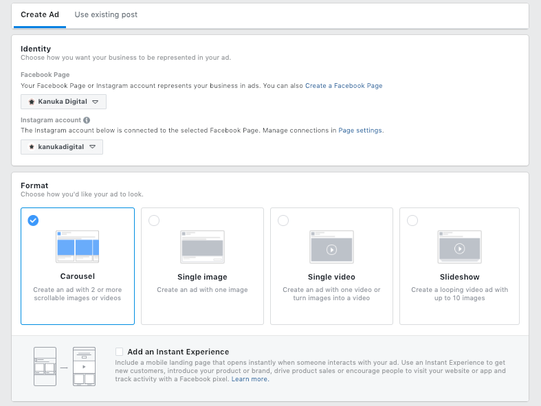 Upload creative assets for ads