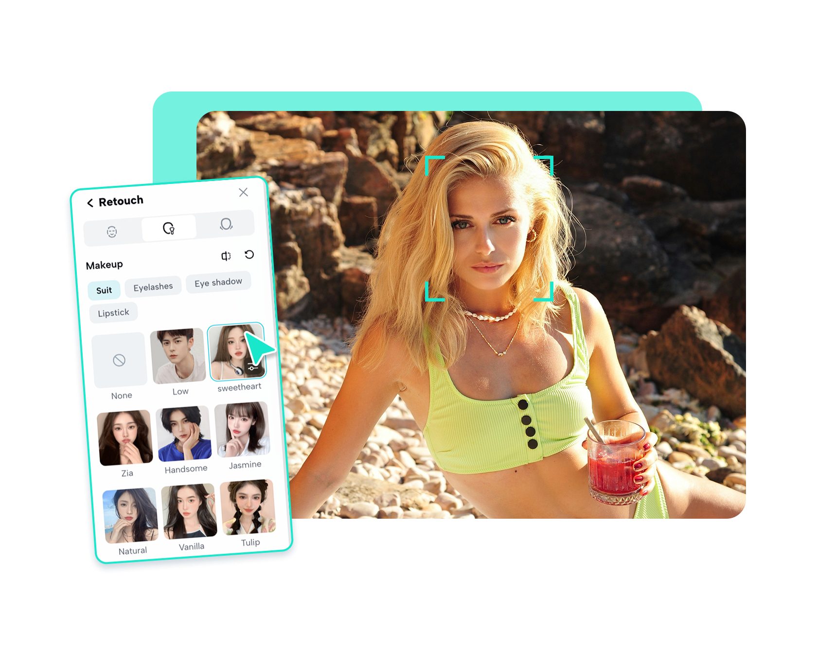 Penambah Wajah AI Gratis Online: Retouch Potret Anda