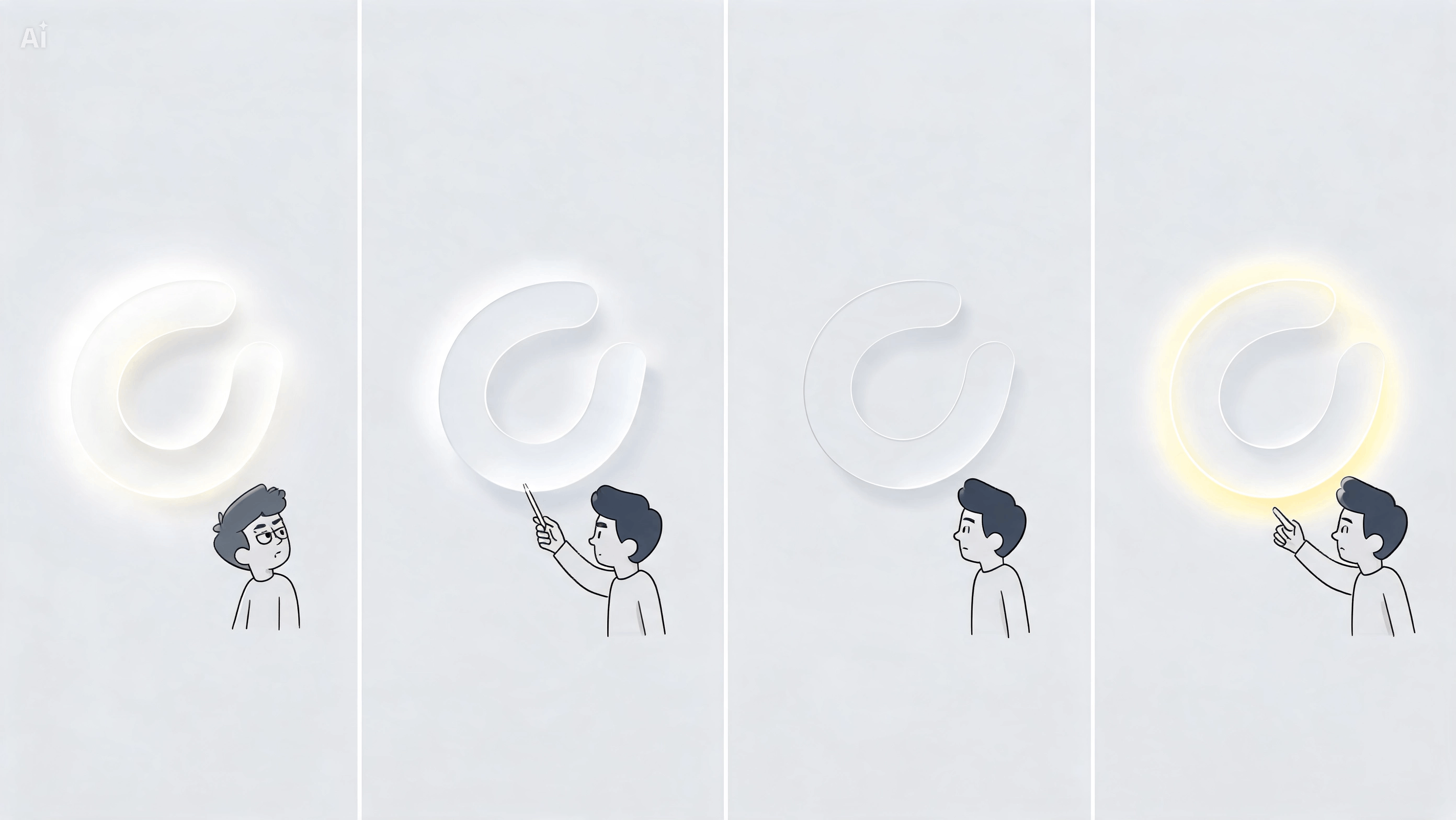 Confronta le versioni del logo trasparente