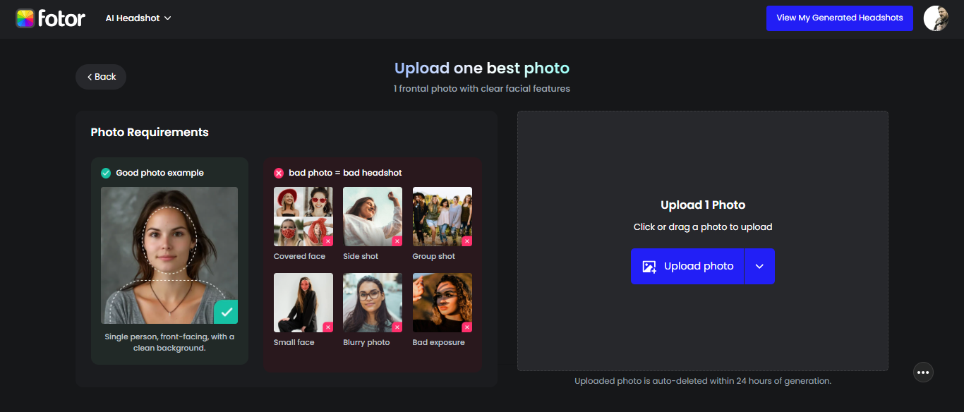 Upload your photograph